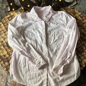 GAP Soft Pink Shrunken Boyfriend Shirt